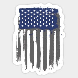 Painted American Flag Sticker